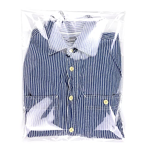 Jadairy Self Sealing Cellophane Bags, Clear Resealable Bags for Packaging Shirt, 10x14 in, 100 Pcs - Image 3