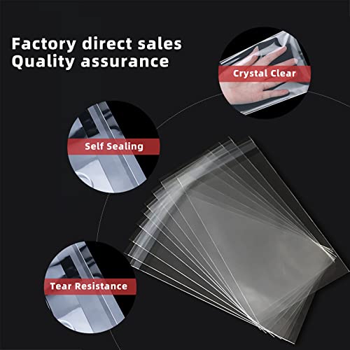 Jadairy Self Sealing Cellophane Bags, Clear Resealable Bags for Packaging Shirt, 10x14 in, 100 Pcs - Image 5