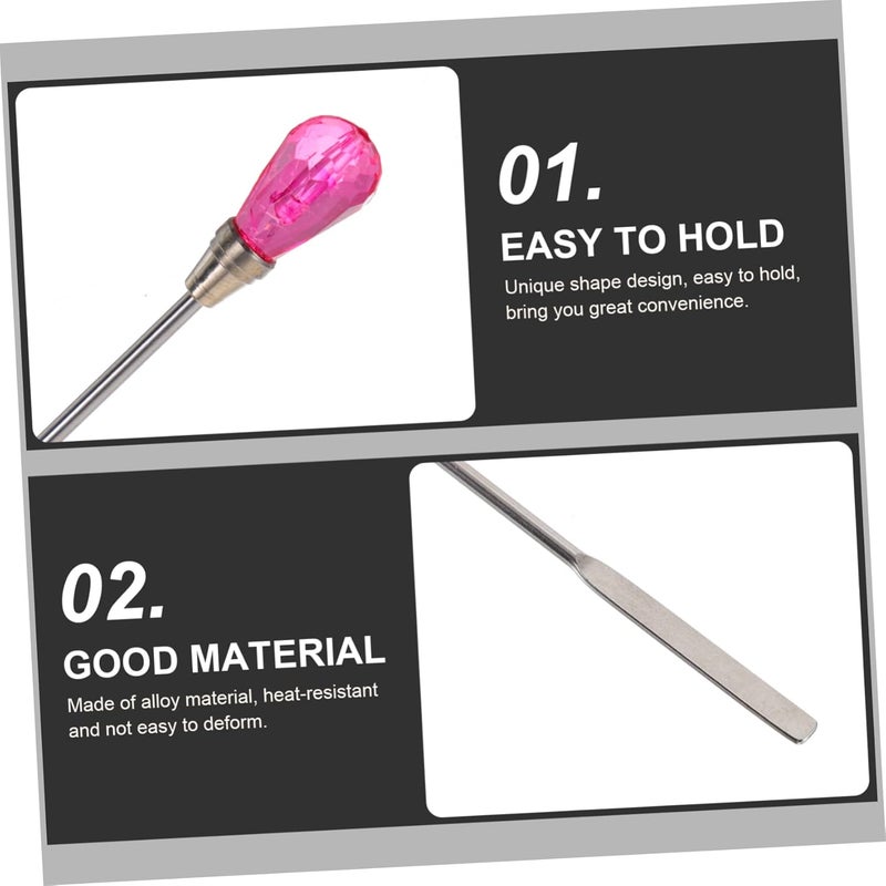 PRETYZOOM 6pcs Sealing Wax Stirring Spoons and Rods for Melting Wax Craft Reusable Easy to Clean Decorative Stirring Tools for Handmade Seals Compatible Types - Image 4