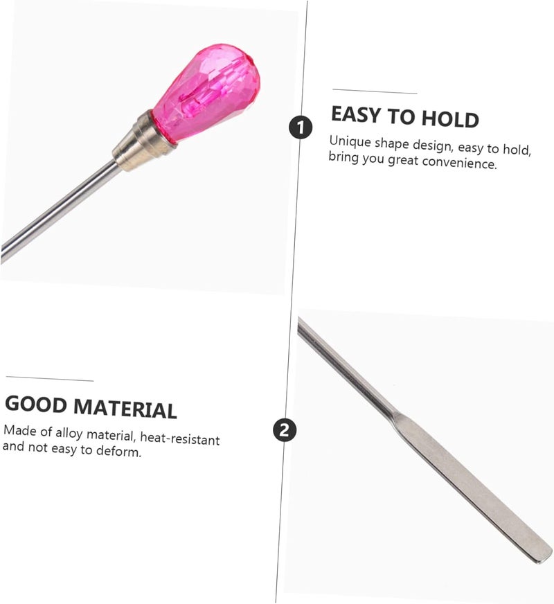 PRETYZOOM 6pcs Sealing Wax Stirring Spoons and Rods for Melting Wax Craft Reusable Easy to Clean Decorative Stirring Tools for Handmade Seals Compatible Types - Image 3