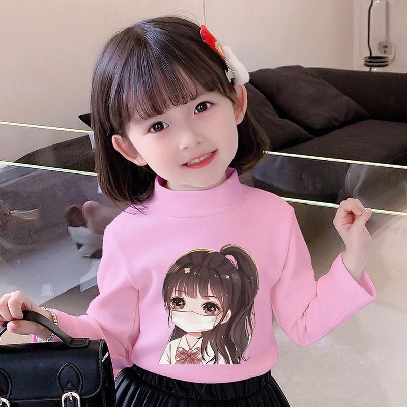 Y2367# Girls Long Sleeve T-Shirt Autumn New Cuhk Children'S Western Style Cotton Children'S Comfortable All-Match T-Shirt Top Tide - Image 4