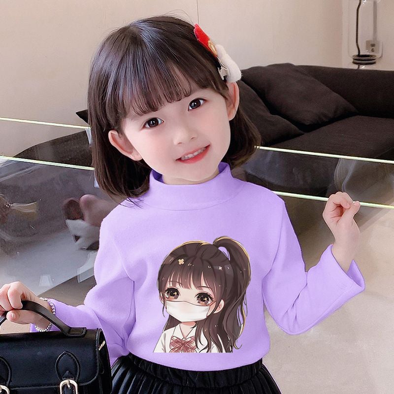 Y2367# Girls Long Sleeve T-Shirt Autumn New Cuhk Children'S Western Style Cotton Children'S Comfortable All-Match T-Shirt Top Tide - Image 5