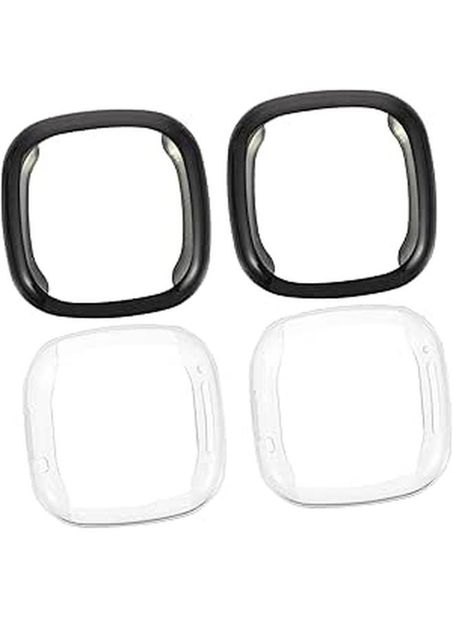 4Pcs Clear TPU Protective Cover Watch Bumper Shell Full Coverage Screen Guard Easy Install - Image 1