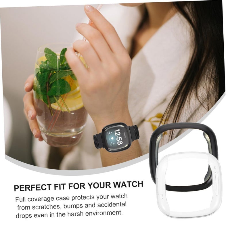 4Pcs Clear TPU Protective Cover Watch Bumper Shell Full Coverage Screen Guard Easy Install - Image 5