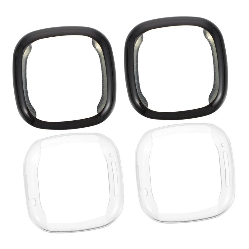 4Pcs Clear TPU Protective Cover Watch Bumper Shell Full Coverage Screen Guard Easy Install - Image 2
