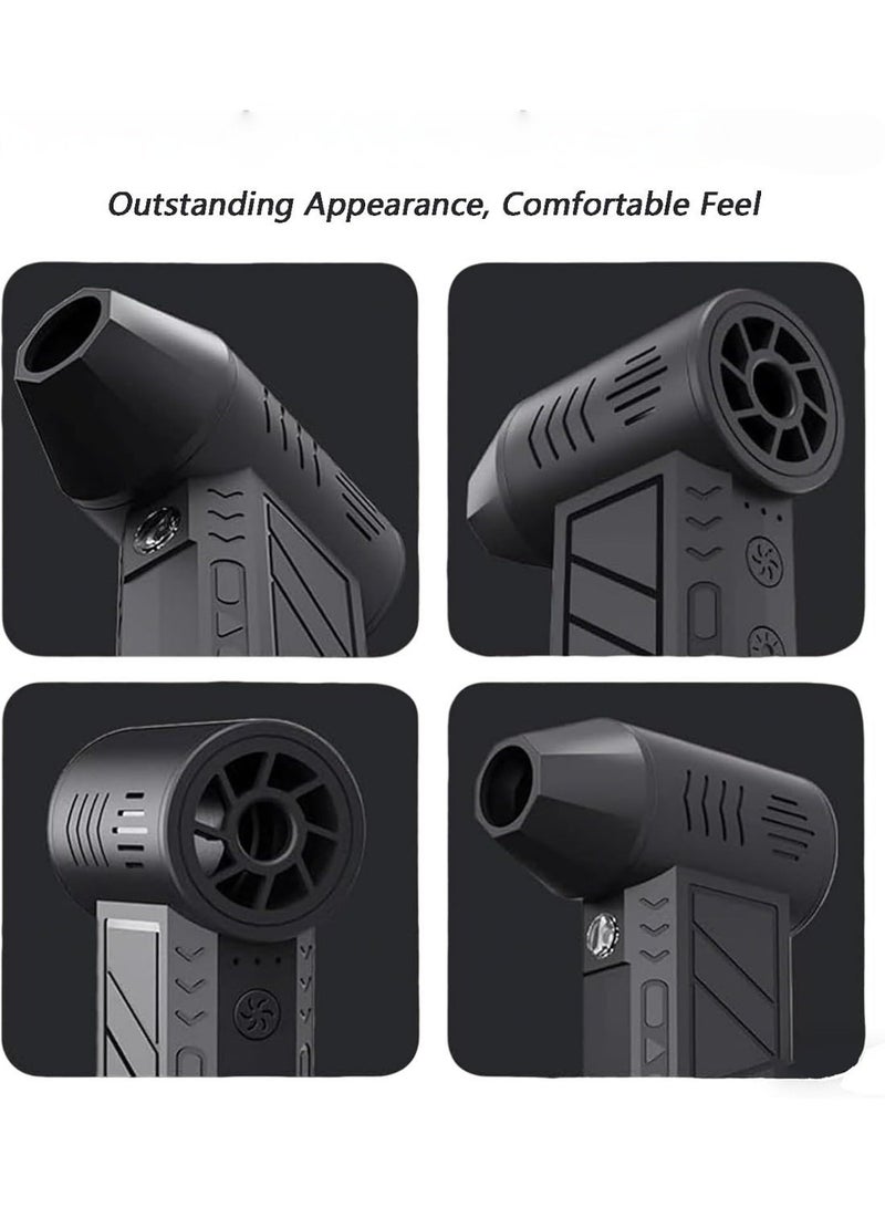 كاف في لام أ مروحة محمولة قوية لاسلكية، مروحة هوائية إلكترونية، مروحة أوراق لاسلكية، مروحة هوائية جيت LED توربو، مروحة توربو عنيفة بدون فرشاة، مروحة محمولة صغيرة للخارجية - Image 2