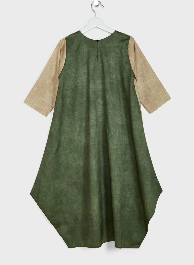 Thouq Kids Printed Jalabiya