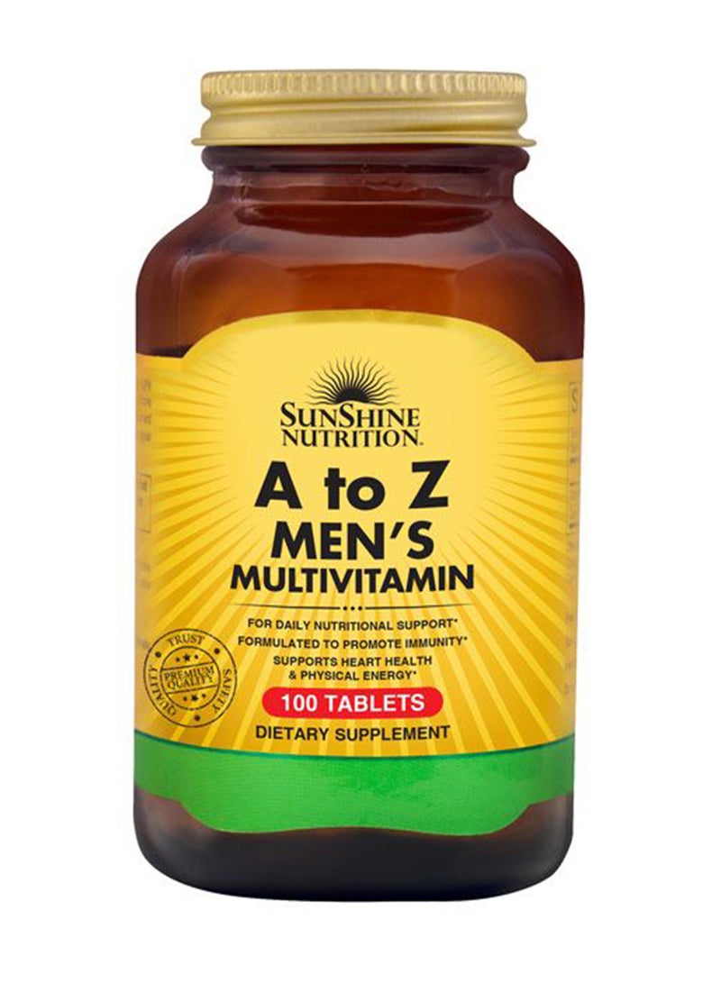 SUNSHINE NUTRITION A To Z Mens Multivitamin 100 Tab 00628 