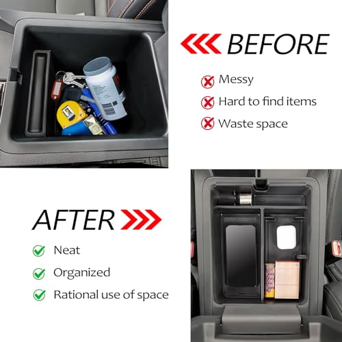 Neepiar Center Console Organizer Tray Compatible with 2023-2025 Honda Pilot, 2024 2025 Ridgeline, 2024-2026 Passport Insert Storage Organizer Interior Divider Accessories (Armrest storage Tray) - Image 5