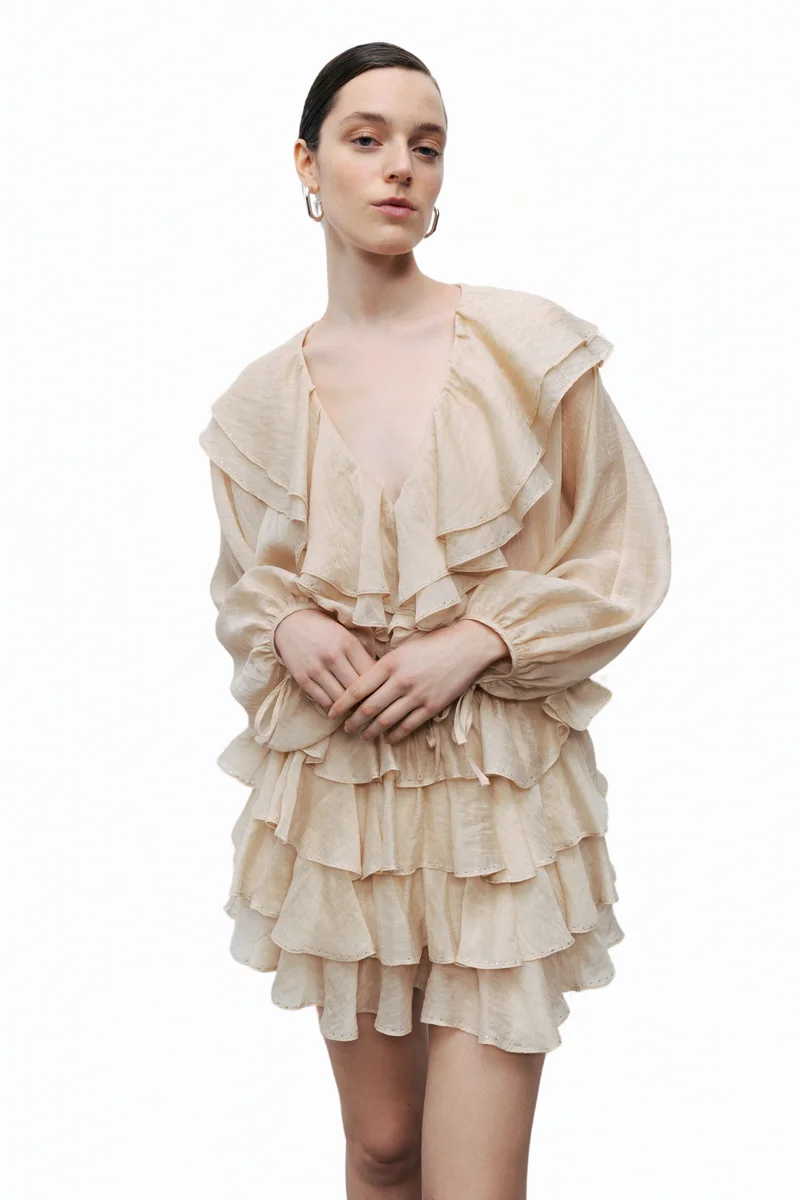 نوكتورن Stoned Flounce Blouse