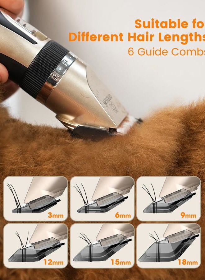 Oneisall Dog Clippers and Paw Trimmer Kit 2 in 1 - Low Noise Cordless Pet Hair Trimmers for Small and Large Dogs, Cats, Animals - Image 5