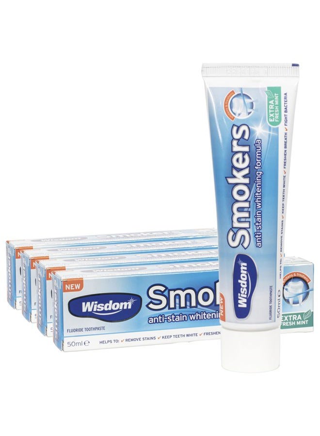 WISDOM Smokers Anti-Stain Whitening Toothpaste, 50ml - Image 1