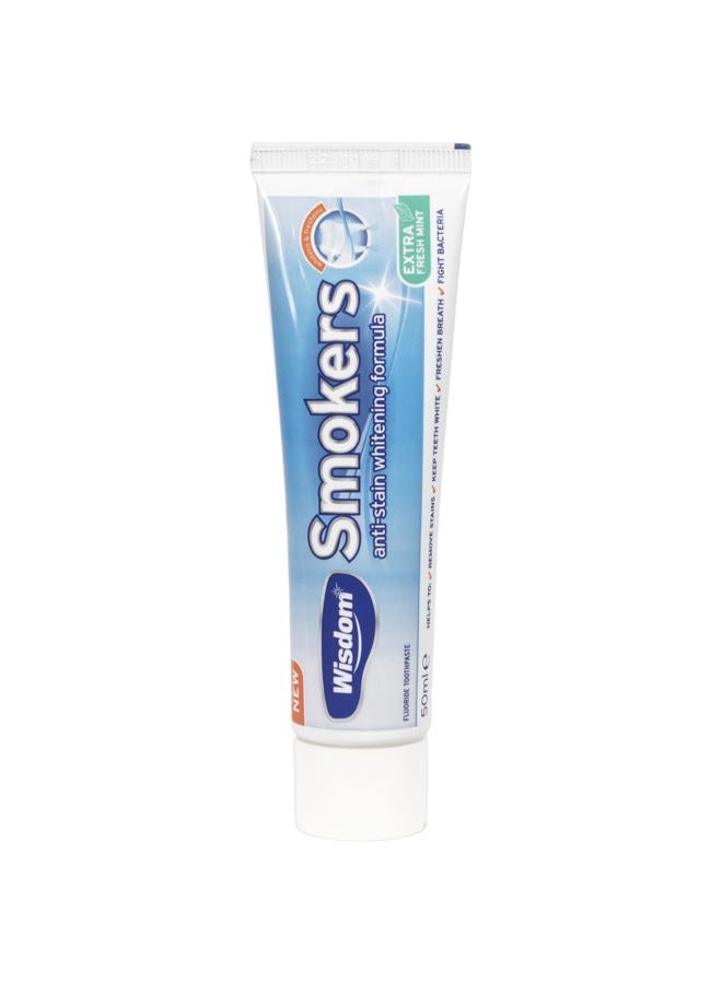 WISDOM Smokers Anti-Stain Whitening Toothpaste, 50ml - Image 5