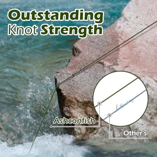 Ashconfish Braided Fishing Line- 4 Strands Super Strong PE Fishing Wire Heavy Tensile for Saltwater & Freshwater Fishing -Abrasion Resistant - Zero Stretch- 300M/328Yds 70LB Army Green - Image 5
