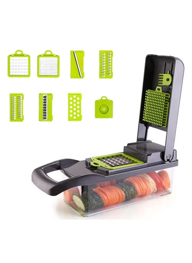 Hihonor Multifunctional Vegetable Slicer Set,7 in 1 Multifunction Vegetable Cutter,Vegetable Cutter and Chopper Grinder  - Image 1