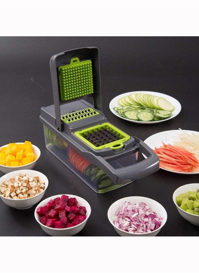 Hihonor - Multifunctional Vegetable Slicer Set,7 in 1 Multifunction Vegetable Cutter,Vegetable Cutter and Chopper Grinder - Image 1