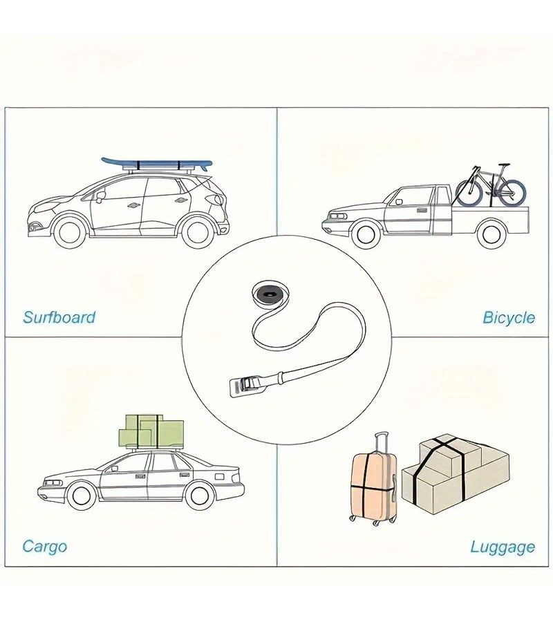 10 Pcs Heavy Duty Fabric Straps With Zinc Alloy Buckles 1 Meter By 1 Inch For Trucking Moving Outdoor And Travel Cargo Securing Commercial Personal Use Secure Fixation Durable - Image 5