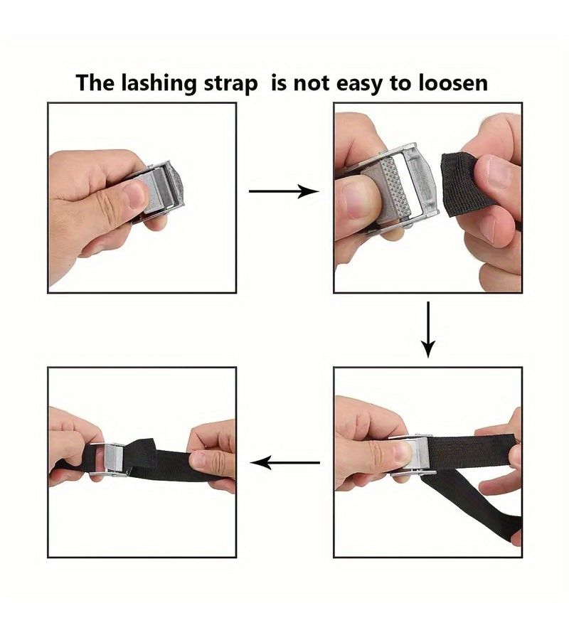 10 Pcs Heavy Duty Fabric Straps With Zinc Alloy Buckles 1 Meter By 1 Inch For Trucking Moving Outdoor And Travel Cargo Securing Commercial Personal Use Secure Fixation Durable - Image 2