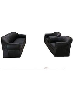 Maharat Al Bahar 5– Seater Sofa Set Pvc Lather Black 190x80x70 