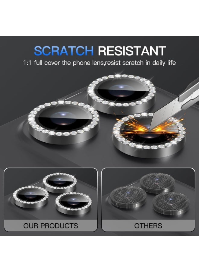 Muzz حامي عدسة الكاميرا متوافق مع آيفون 17 برو/17 برو ماكس زجاج مقسى 9H غطاء كاميرا مع زخرفة حلقة معدنية، واقي شاشة مقاوم للخدش آيفون 17 برو/17 برو ماكس (رمادي) - Image 5