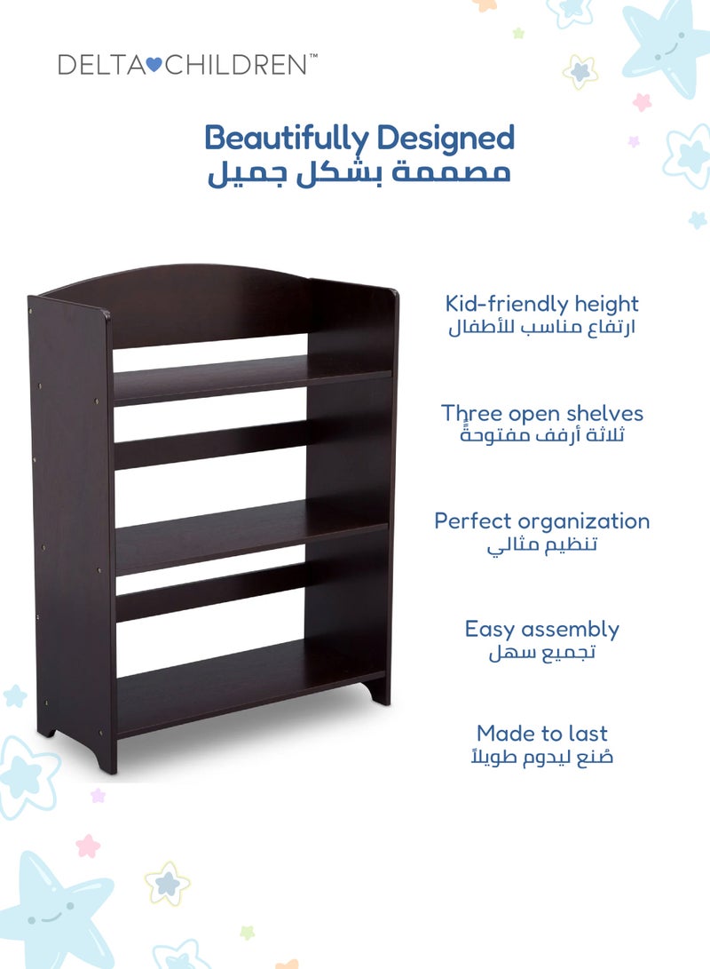 Delta CHILDREN Kids Bookshelf | MySize Bookcase with 3 Open Shelves | Sturdy Wooden Construction | Perfect Kid-Sized Height | Ideal for Organizing Books & Toys | 86.36x31.75x50.8 CM  Step 2: Arabic Product Title (Meaningful, no English le - Image 3