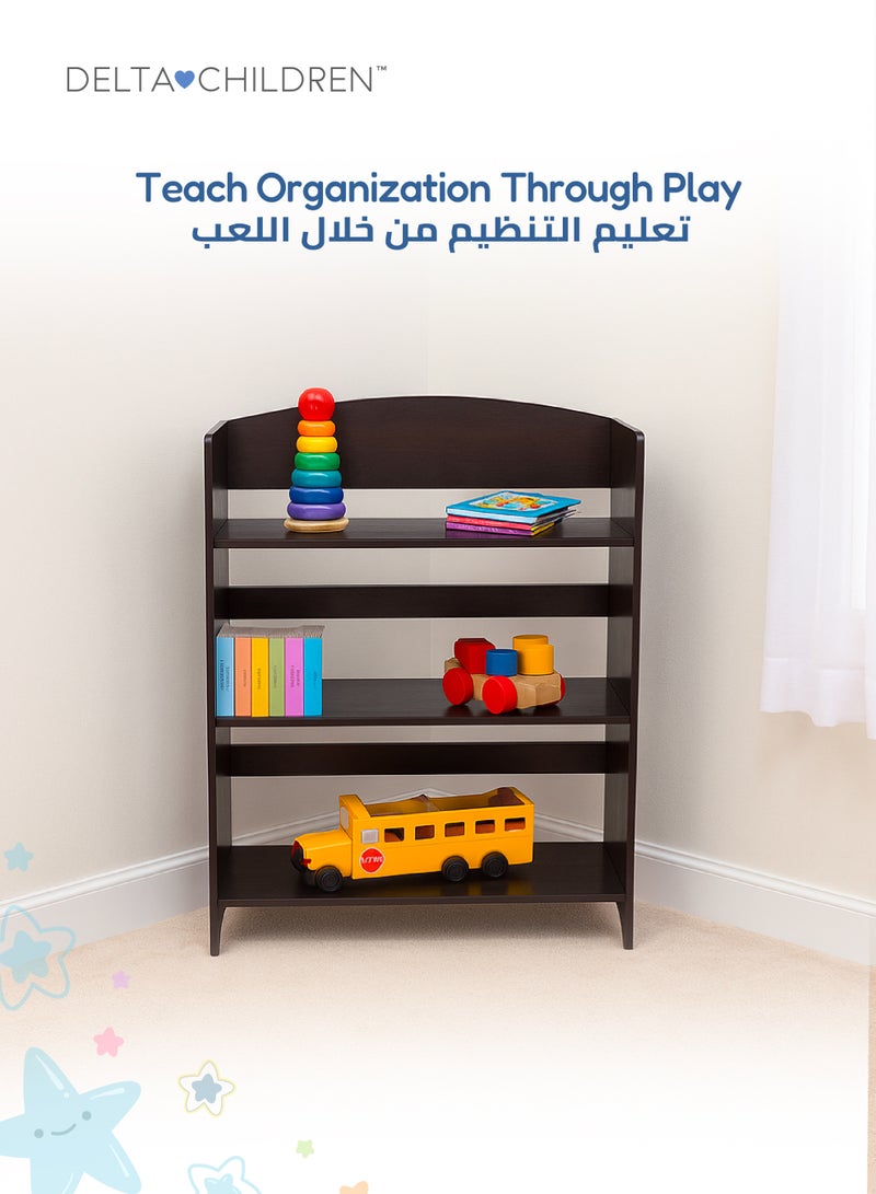 Delta CHILDREN Kids Bookshelf | MySize Bookcase with 3 Open Shelves | Sturdy Wooden Construction | Perfect Kid-Sized Height | Ideal for Organizing Books & Toys | 86.36x31.75x50.8 CM  Step 2: Arabic Product Title (Meaningful, no English le - Image 4