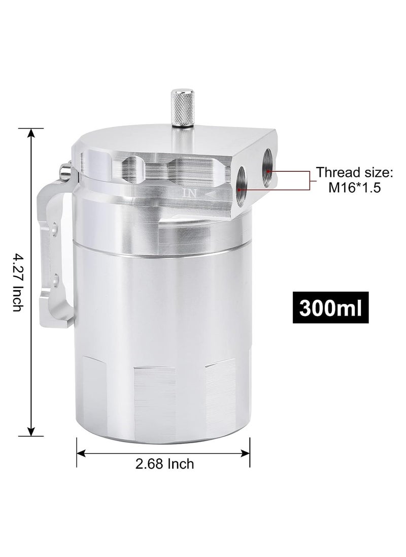 XICEN - Upgraded Baffled Oil Catch Can Oil Separator Catch Can 300ml Universal Aluminum Kit Aluminum Oil Reservoir Tank - Image 1