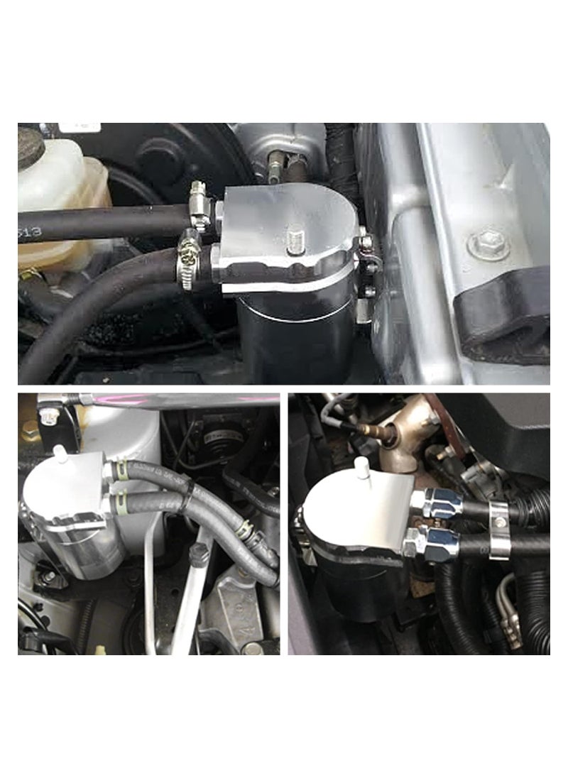 XICEN - Upgraded Baffled Oil Catch Can Oil Separator Catch Can 300ml Universal Aluminum Kit Aluminum Oil Reservoir Tank - Image 1