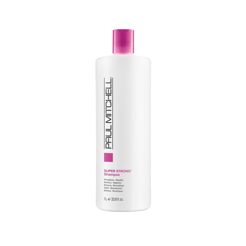 Paul Mitchell Super Strong Shampoo, Strengthens + Rebuilds, For Damaged Hair, 33.8 fl. oz - Image 1