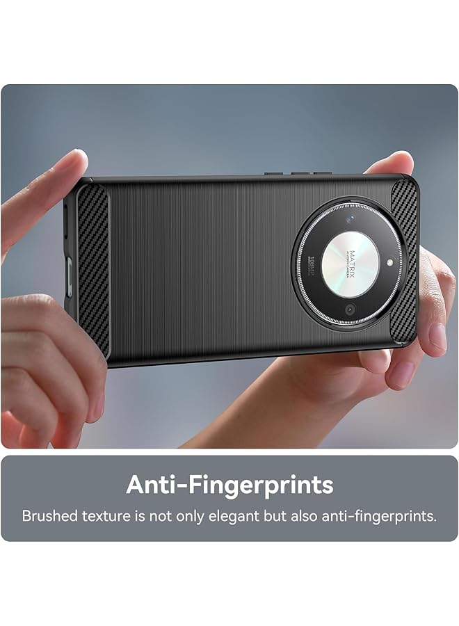 erorex 1+2 Case For Honor X9A 5G With Tempered Glass Screen Protector 2 Pcs Soft Shockproof Ultra Slim Super Light Phone Cover For Honor X9A Black - Image 5