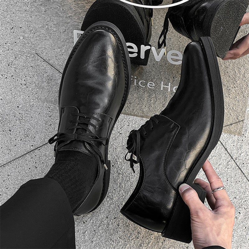 Men'S And Women'S Couple Style Pointed Leather Shoes, Autumn Business Casual Shoes, 2026 New Model, Height-Increasing British Style Thick Sole-J - Image 2