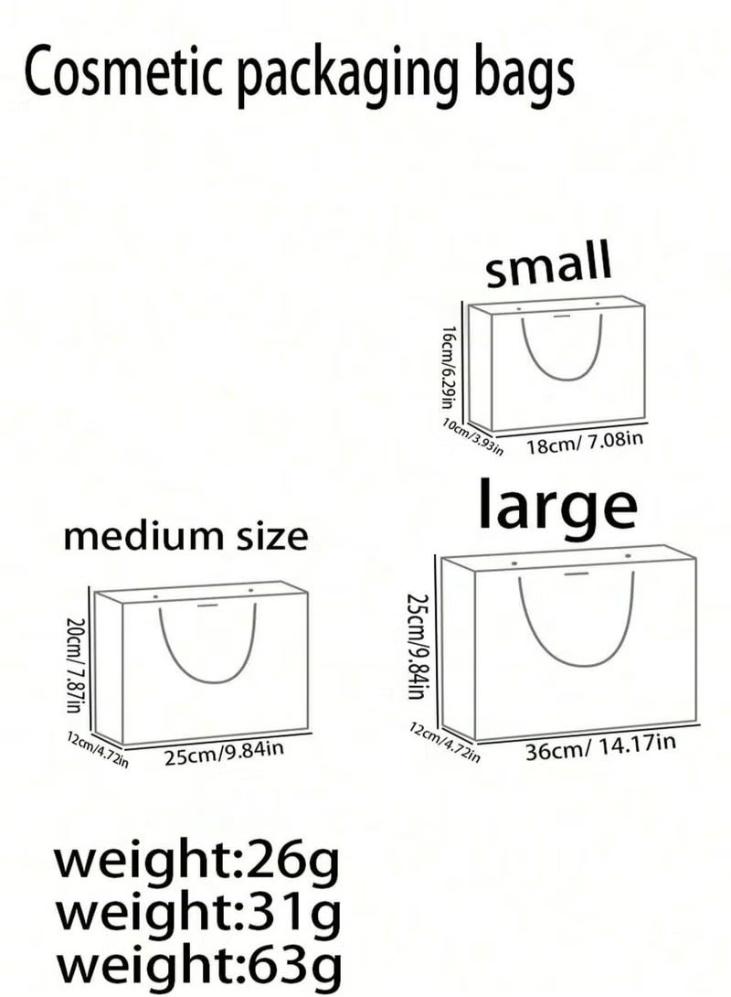 CGSYJ Paper Gift Bags Consisting Of 3 Pieces In Three Sizes, Large, Medium And Small, Suitable For Birthday Parties And Special Occasions. - Image 2