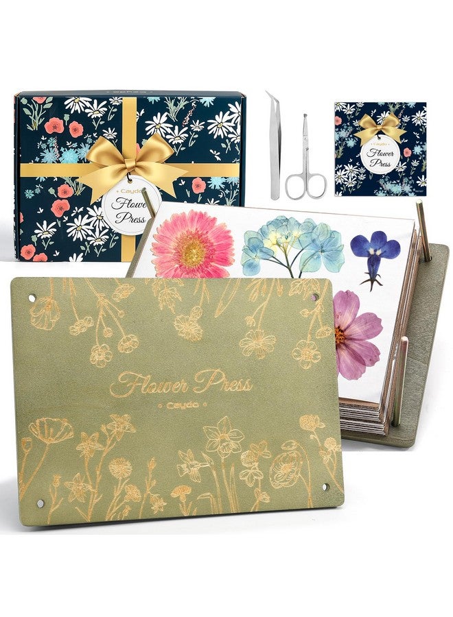 Caydo Caydo Flower Press Kit, 12 x 8.5 inches Flowers Pressing Kit, 8 Layers Pressed Flowers with Blotting Papers and Tools, Bouquet Preservation for Flower Drying, DIY Art, Bookmark, Gift, Craft - Image 1