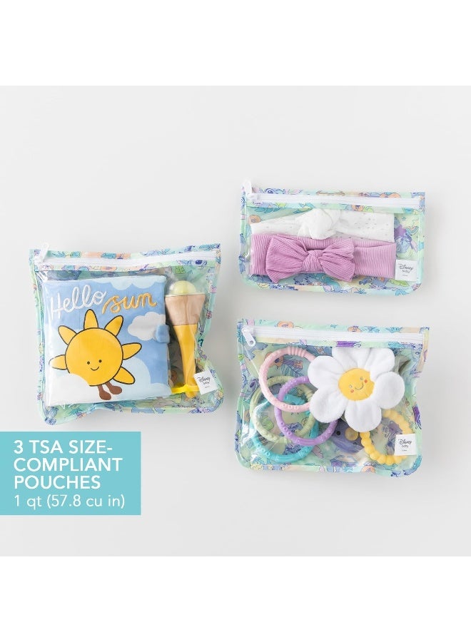 Bumkins - Waterproof Wet Bag & Clear Travel Bags - For Beach, Baby, Travel, Swim Suit, Cloth Diapers, Pump Parts, Pool, Gym, Toiletries - Reusable & Easy to Clean - Disney Stitch - 4 Pack - Image 5