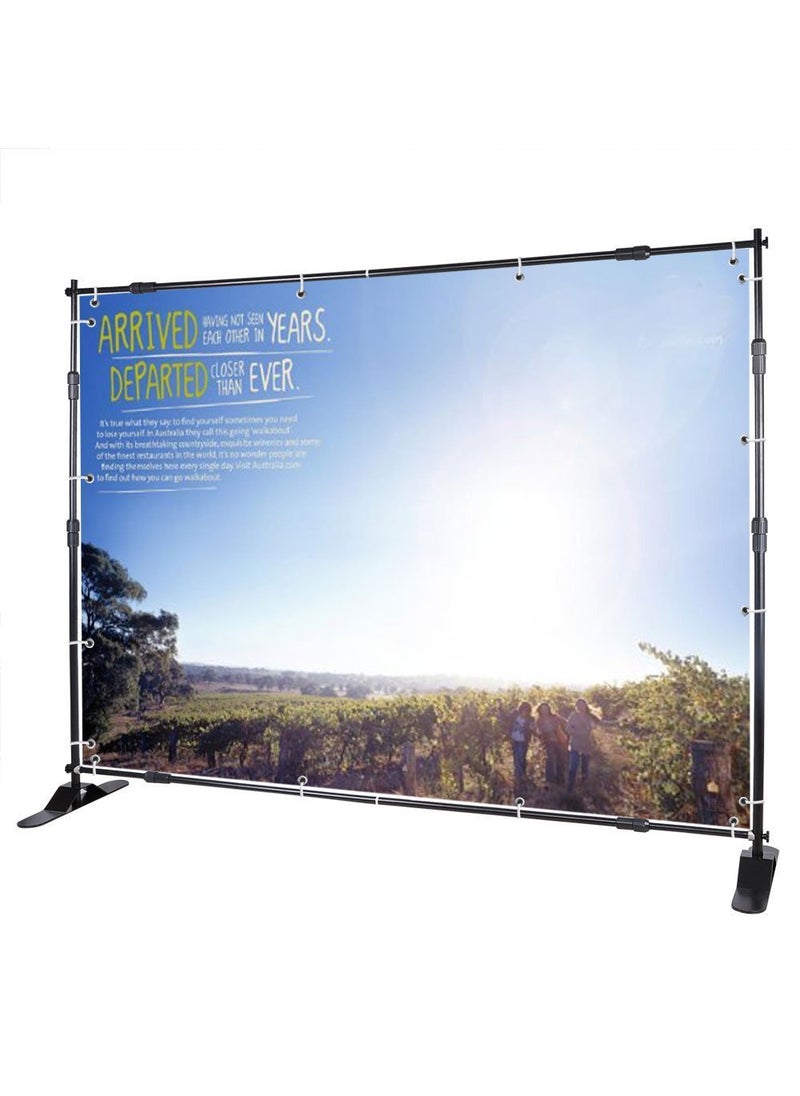 VEVOR VEVOR Backdrop Banner Stand 8 x 8 Ft Adjustable Height Background With Carrying Bag for Parties Wedding Photo Booth Trade Show 