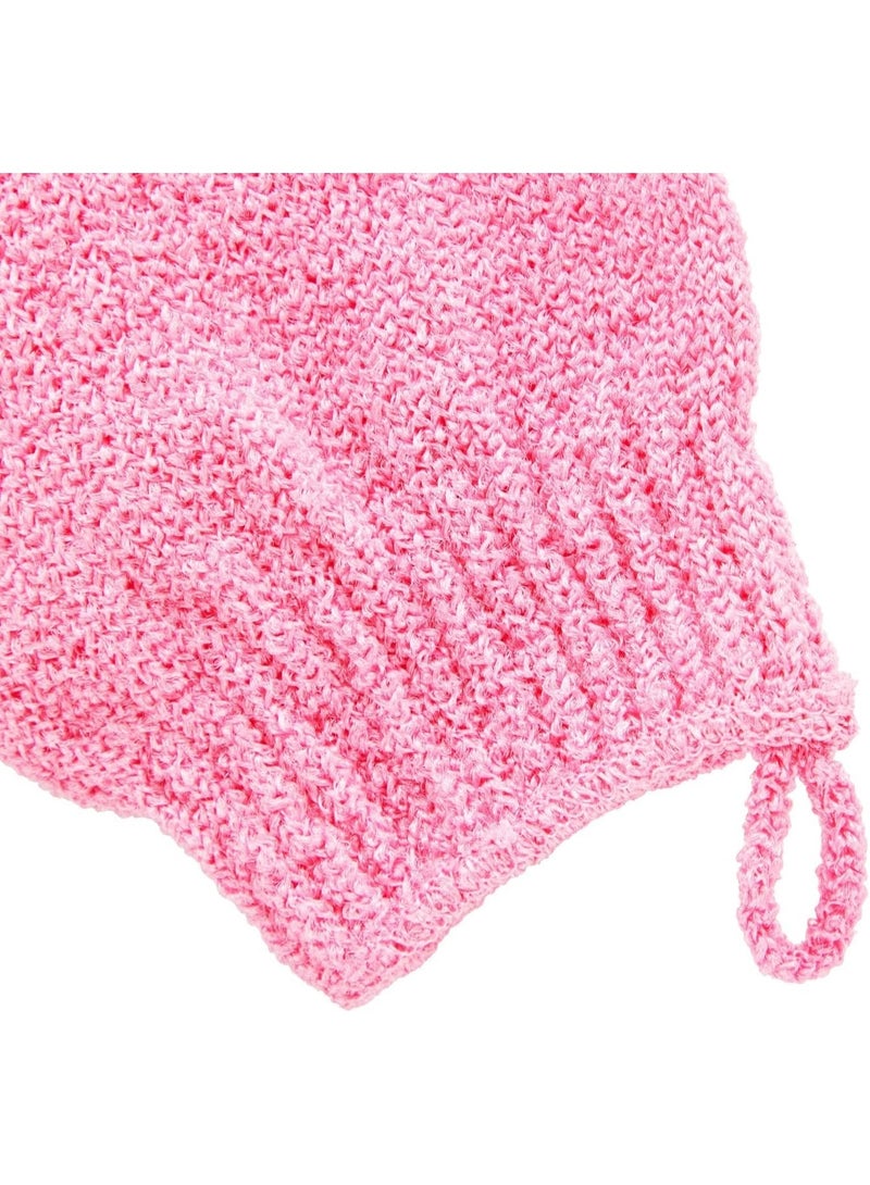 4 Pairs Body Exfoliating Gloves, with Hanging Loop，Bath Scrub Wash Mitt for Women, Men, Spa, Massage (Pink, Purple, Blue, Beige) - Image 5