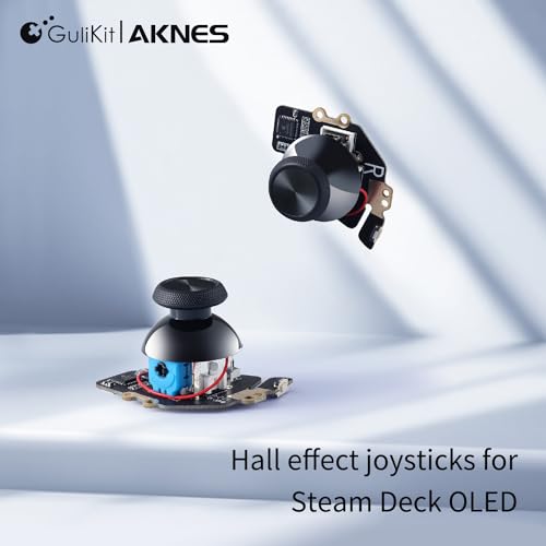 AKNES GuliKit Hall Effect Joysticks for Steam Deck OLED, Left/Right Thumbstick replacement with Original Touch Sensing for Steam Deck OLED - Electromagnetic Joystick with Caps, No Soldering - Image 2