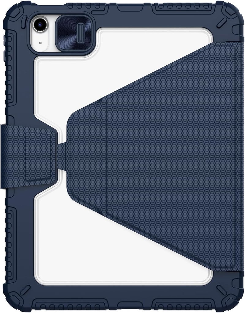 Nillkin Bumper Snapsafe Pu Leather Case Designed For Apple Ipad 10/10.9 2022, Pen Holder/Shockproof/Detachable Case/ 360-Degree Rotary/Rear Camera Slide Cover - Blue - Image 4