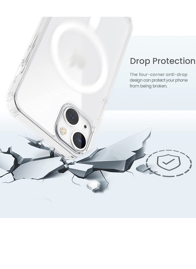 Raxoom Clear Case Compatible with iPhone 13 Case, Magnetic Case with Built-in Magnets Compatible with MagSafe, Crystal Clear [Yellow Resistant] Slim Soft TPU Bumper Cover - Image 5