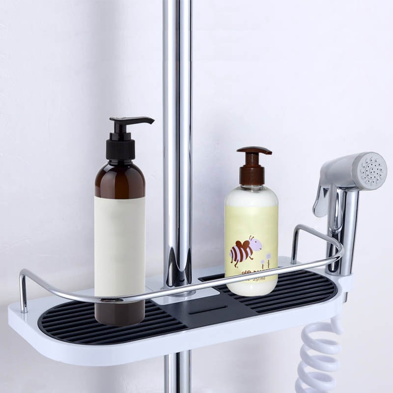 Bathroom Shower Tray Rack Punch-free Lifting Shower Bracket Showerhead Holder Home Bathroom Accessories Tool (Fit for 24mm Shower Rod) - Image 2