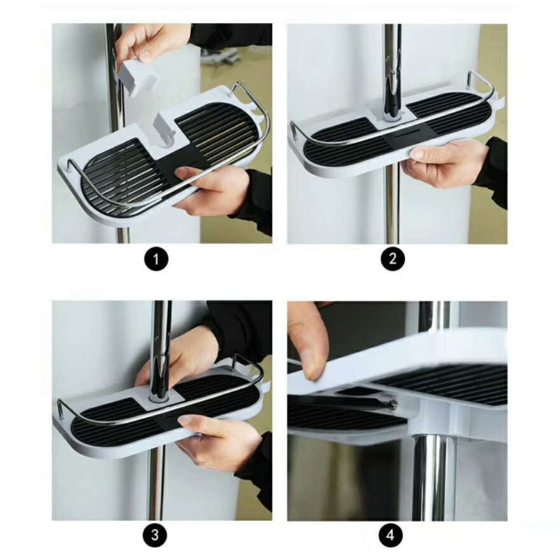 Bathroom Shower Tray Rack Punch-free Lifting Shower Bracket Showerhead Holder Home Bathroom Accessories Tool (Fit for 24mm Shower Rod) - Image 5