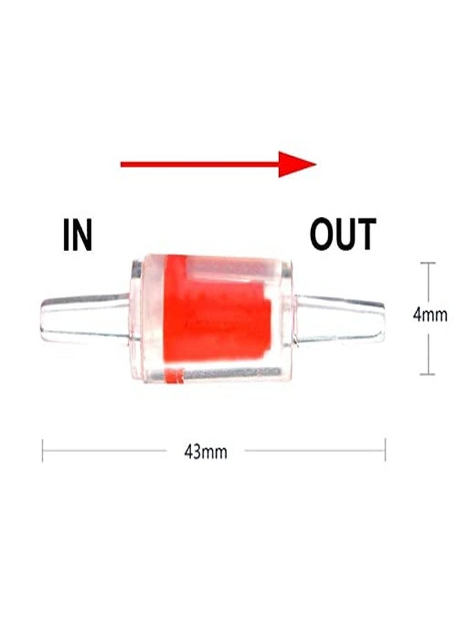 Vayinato Aquarium Air Pump Check Valve One Way, 10 Pcs - Fish Tank Non-Return Valve Plastic Accessories (Red) - Image 3