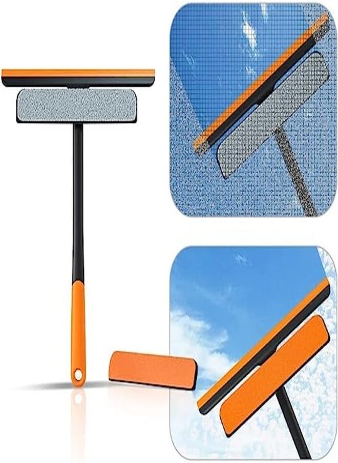 Generic - 3 In 1 Wiper Glass Cleaner Wiper For Kitchen Cleaning Rotatable Silicone Squeegee With Scrub Sponge & Mesh Screen Cleaner Multifunctional Viper - Image 1