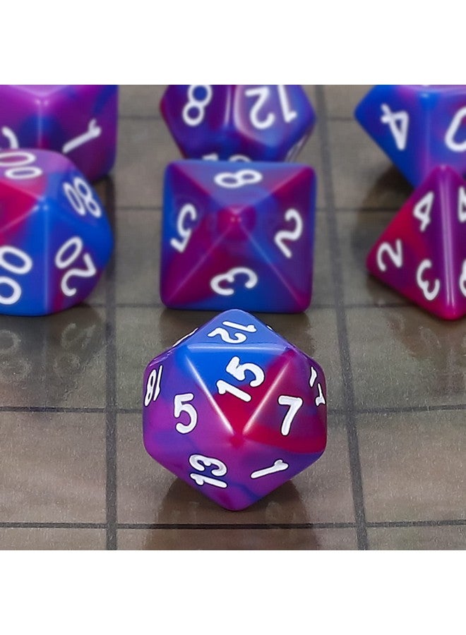CiaraQ DND Polyhedral Dice Set for Dungeons and Dragons RPG MTG Role Playing Table Games-with 1 Dice Pouch (Blue+Purple+Red) - Image 4