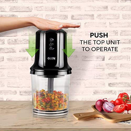 Glen Mini Electric Chopper 250 Watt Vegetable Chopper, Cutter, Whisking Disc Chops Nuts, 400ml, (SA4040BL) - Image 4