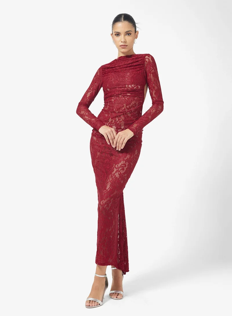 Ginger Backless Lace Bodycon Dress