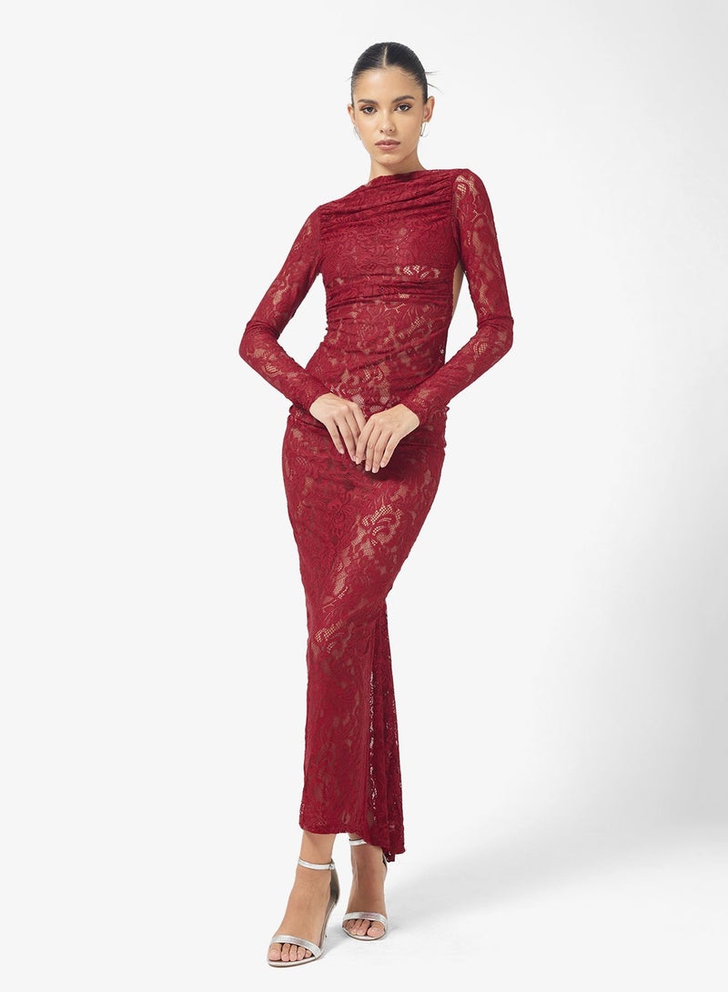 Ginger Backless Lace Bodycon Dress - Image 2