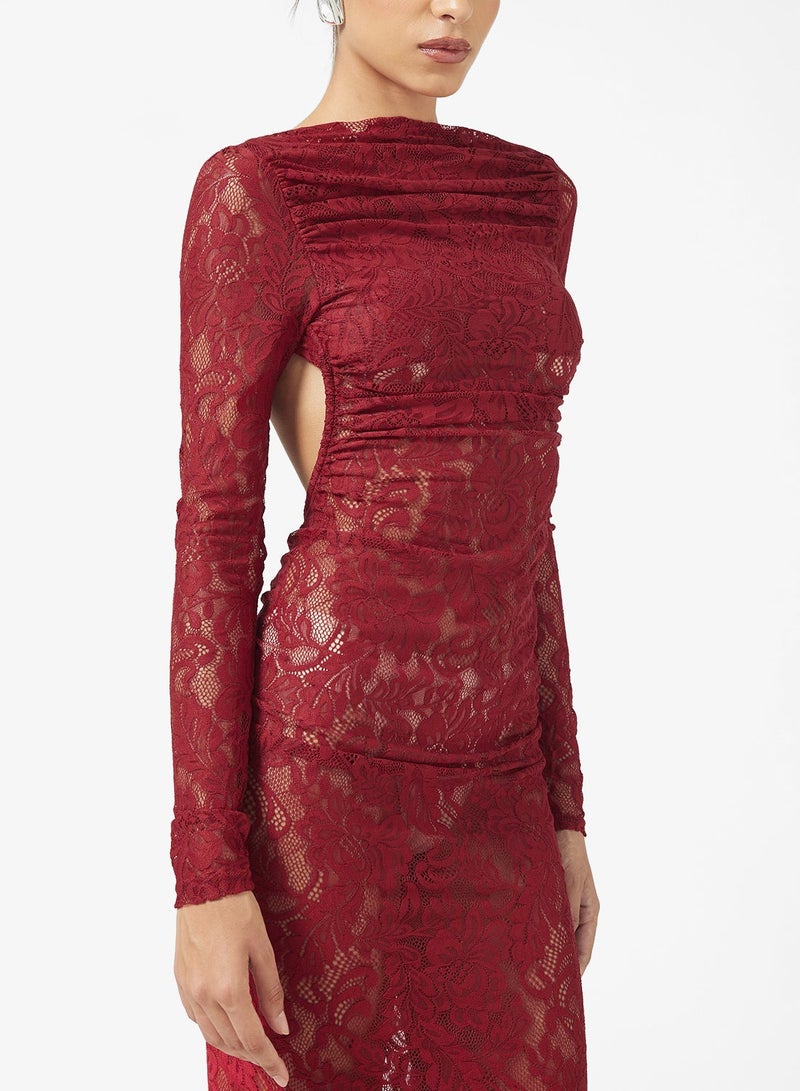 Ginger Backless Lace Bodycon Dress - Image 5