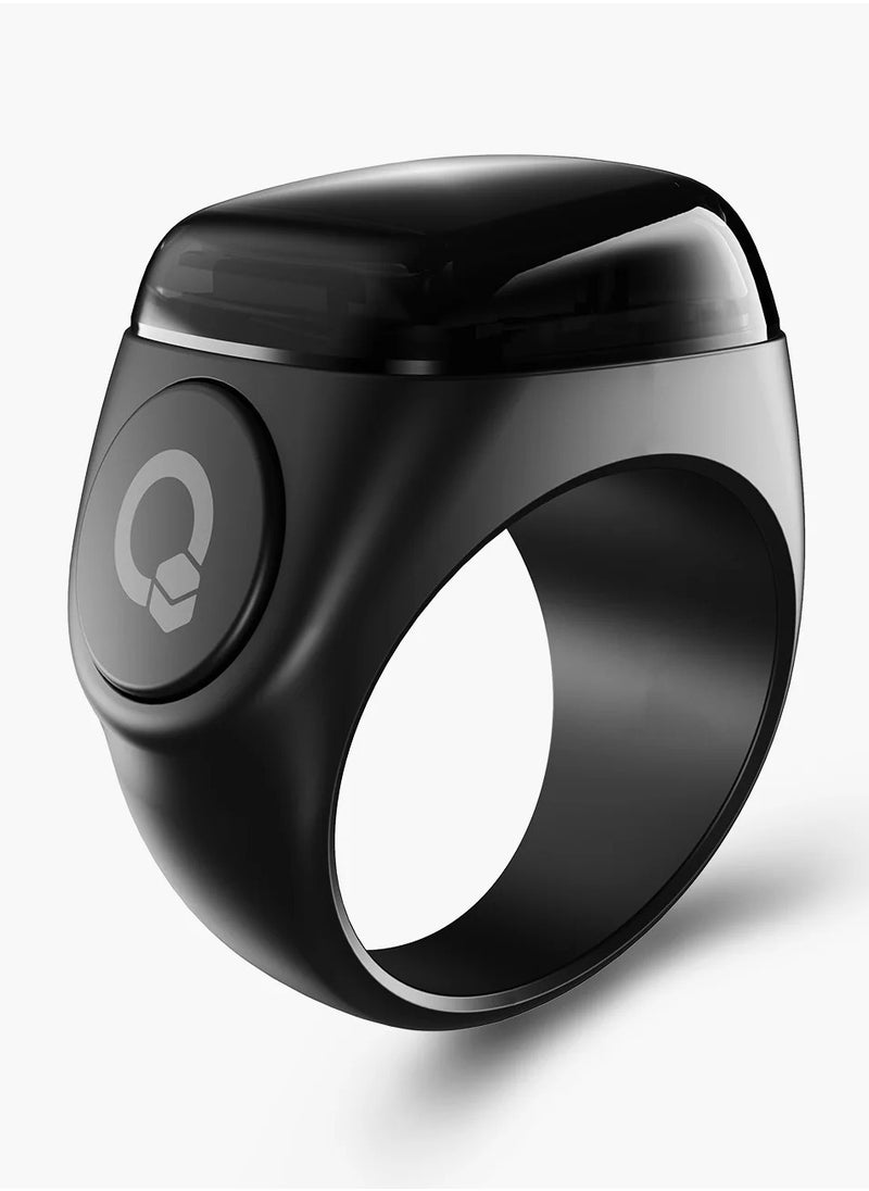 iQIBLA Digital Counter Tasbeeh, IQIBLA SMART SMART Zikr Ring Noor 22mm Black, World's first Muslim, IQIBLA SMART Zikr Ring  - Image 1