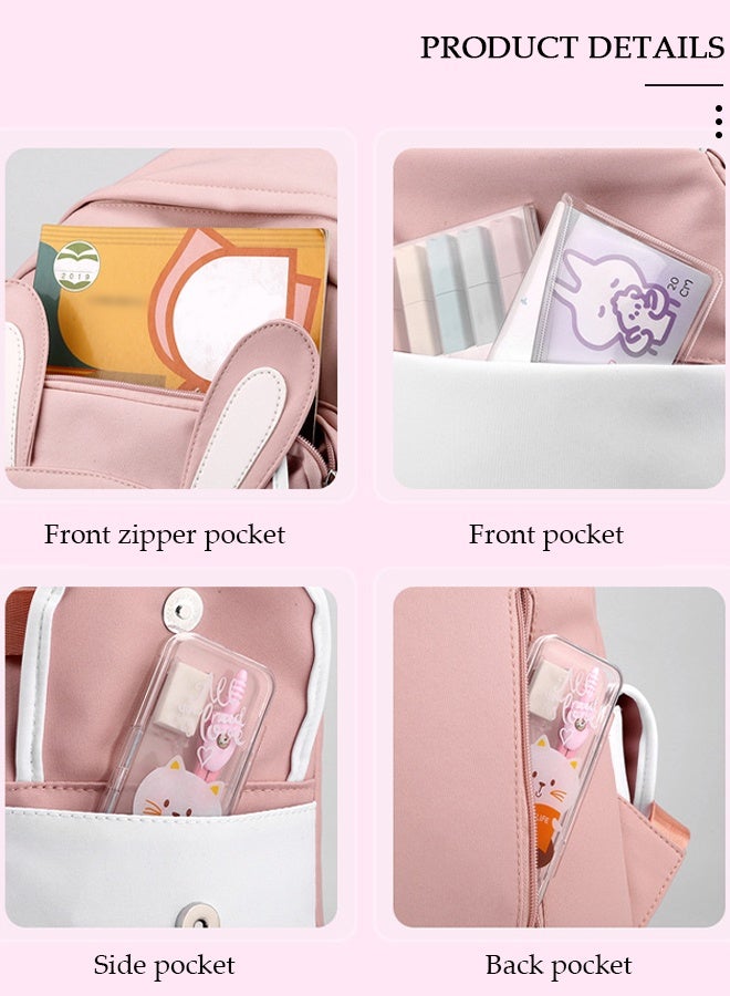 DUNISO Lightweight Girl's School Backpack with Pencil Case Waterproof Book Bag with Compartments for Teen Girl Kid Students Elementary Kids' School Bag With Large Capacity - Image 4